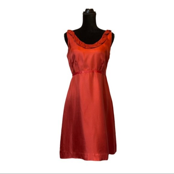 Anthropologie Dresses & Skirts - Anthropologie Moulinette Soeurs Silk Red Ruffle Dress